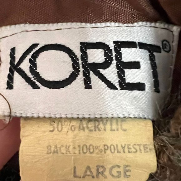 VINTAGE Mohair Blend Union Made Earthy Tone Cardigan Sweater Fairy Grunge Large - Picture 10 of 10